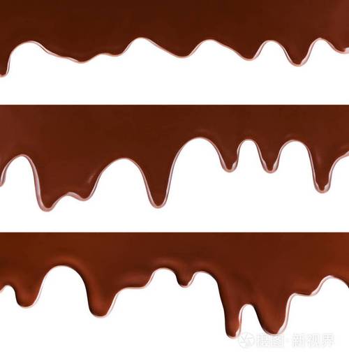 熔化的巧克力,在白色背景上照片-正版商用图片01qw5c